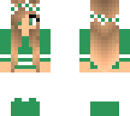 green flower person