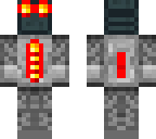 iron man in the style of minecraft