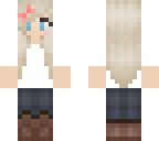 just my skin with a white t-shirt
