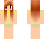 red hair ombre of girl in bathing suit