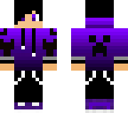 v3 teenage male with purple creeper hoodie