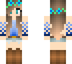 blue flower girl