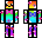 cute rainbow cube man