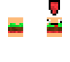 hamburger with a face on top