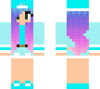 blue and mint girl