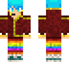edited blue haired boy with a trench coat