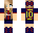 lila in football kit