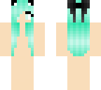 teal hair base with bow