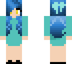 blue girl in the hause