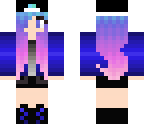 blue ombre girl