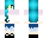 bule haired girl