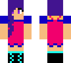 purple girl in a dress