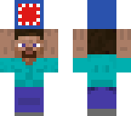 steve holding squid haed