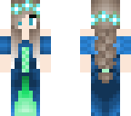 blue flower dress girl