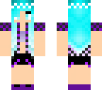 blue haired tomboy