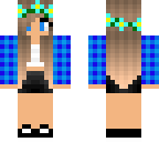blue plaid girl