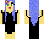 cute blue haired dress girl