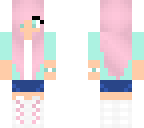 cute pink haired girl