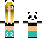 blonde panda girl