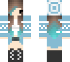 blue and browned haired girl