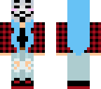 blue hacker girl non-shadded hair