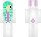 mint green bunny chibi girl