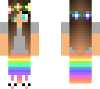 rainbow pajama girl
