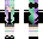 green and purple school girl