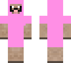 pink sheep with mustache