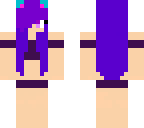 purple loving girl at the beach