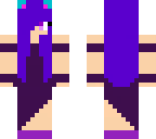 purple loving girl in a dress