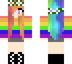 rainbow hair spring girl