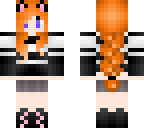 cute orange braid kitty ears
