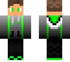 green and blackwhite guy