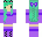 green and purple chibi neko re-do
