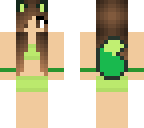 green swim suit