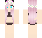 pink hair bikini cat girl