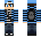 blue re-make of collage student