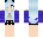 casual blue haired
