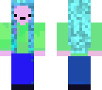 derpy blue-haired girl