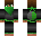 goth ninja in green
