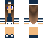 navy blue brown hair girl