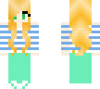 striped aqua spring girl