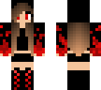 blood red girl in hoodie