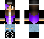 purple brown hair girl