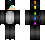 rainbow black dino guy