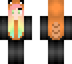 red panda girl whit rainbow hair