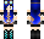 steampunk girl blue