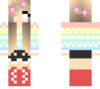 cute raimbow herobrine girl