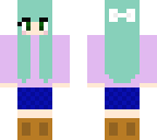 girl with mint green hair
